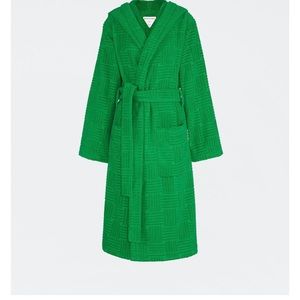 Intreccio Pattern Cotton Bathrobe